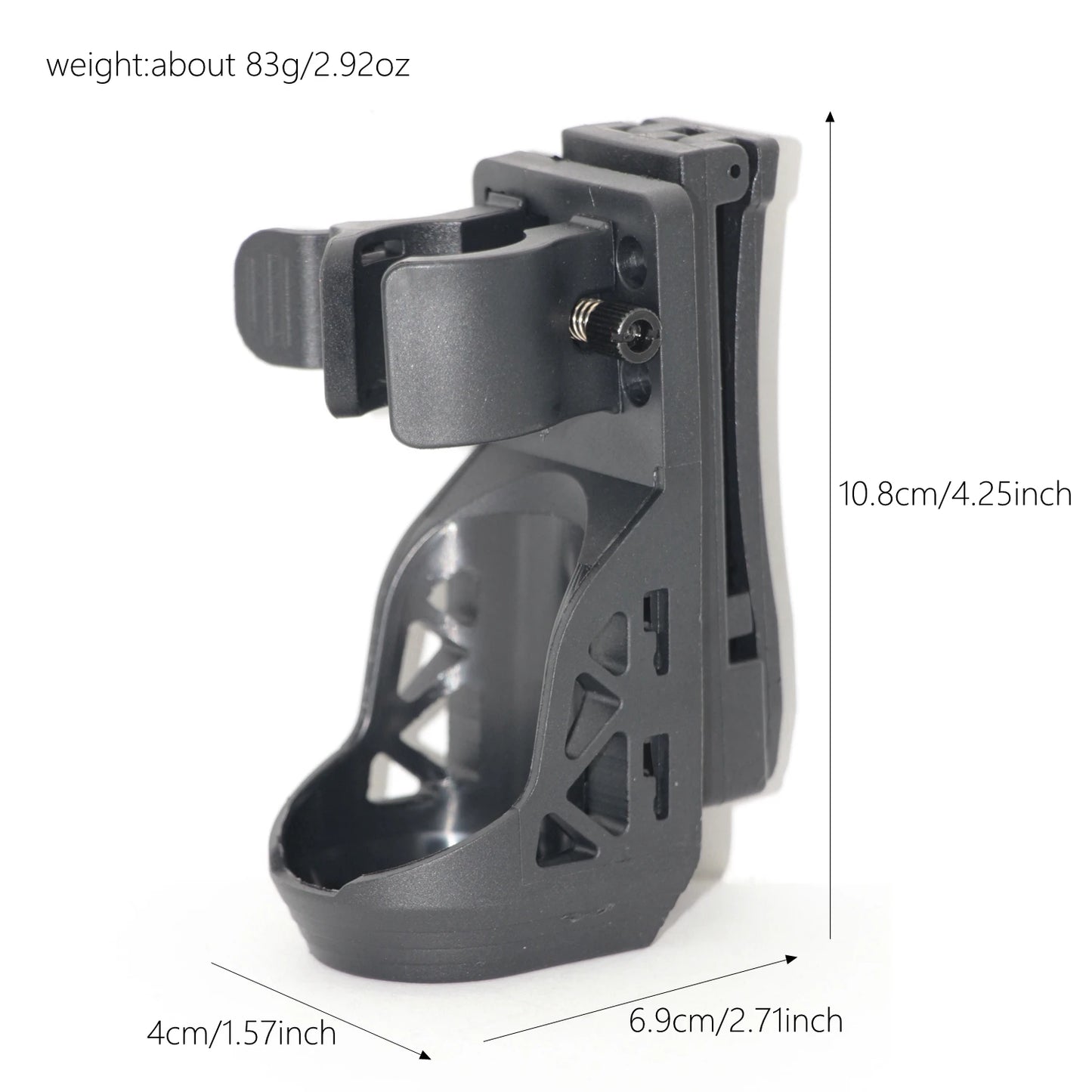 Flashlight Holster Belt with Lever Side Lock System Swivel Flashlight Holder Fits 1 "-1.55"  Equipment Tactical