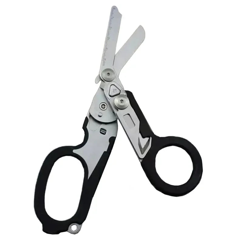 Tactical 6 In1 Multifunction Medical Emergency Response Raptors Shears Foldable Scissors Pliers Outdoor Survival Tool Equipment