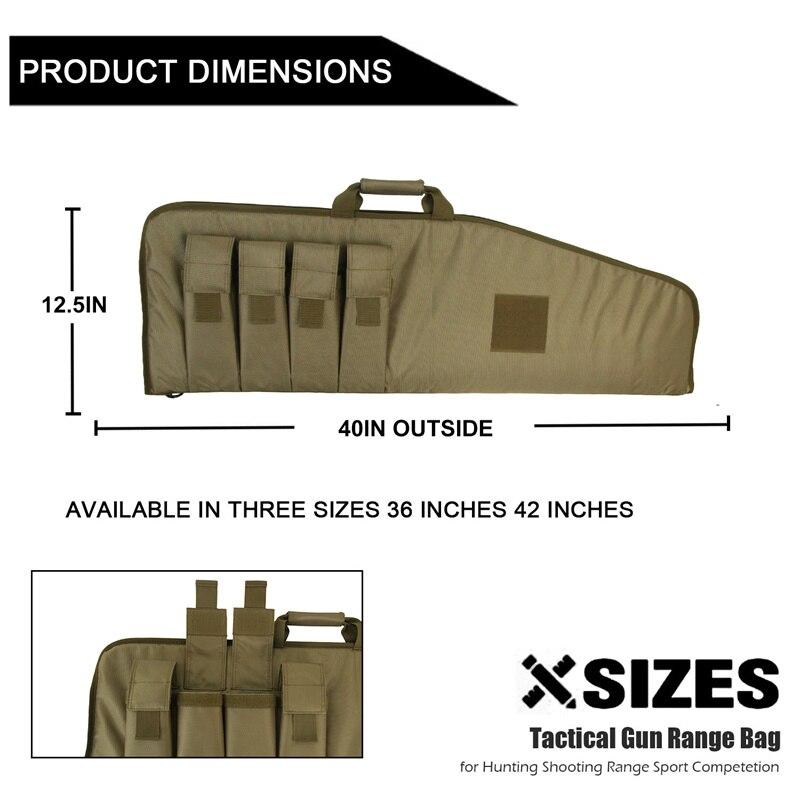 12.5X40in Tactical Molle Bag Nylon Gun Bag Rifle Case Military Backpack